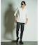 ダイヤ柄シャーリング七分袖スキッパーシャツ