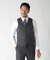 【ACTIVE TAILOR】ミックスヤーンリバーシブルチェックベスト