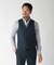 【ACTIVE TAILOR】ミックスヤーンリバーシブルチェックベスト