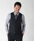 【ACTIVE TAILOR】ミックスヤーンリバーシブルチェックベスト