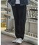ポリエステルギャバジンワンタックセミテーパードパンツ