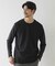 バスケット柄 ジャガード 異素材 ドッキング クルーネック Tee