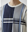 ニット×ポンチ パネル切り替え クルーネックロンT