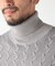 5ゲージスノー加工ケーブルタートルネックセーター