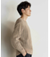 ストライプ柄クルーネックニット