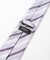 シャンブレーストライプ柄シルクネクタイ