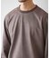 フェイクスウェード エンボスプリント ロングスリーブ カットソー