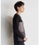 ニット×ポンチ パネル切り替え ドッキング クルーネックロンT