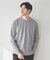 ウェーブジャガード柄フェイクレイヤードクルーTee