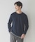 ウェーブジャガード柄フェイクレイヤードクルーTee