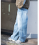 【WEB限定/12oz デニム】ウエストシャーリング ５ポケット ワイドストレートパンツ