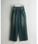 【WEB限定/12oz デニム】ウエストシャーリング ５ポケット ワイドストレートパンツ