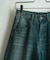 【WEB限定/12oz デニム】ウエストシャーリング ５ポケット ワイドストレートパンツ