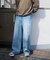 【WEB限定/12oz デニム】ウエストシャーリング ５ポケット ワイドストレートパンツ