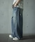 【WEB限定/12oz デニム】ウエストシャーリング ５ポケット ワイドストレートパンツ