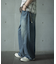 【WEB限定/12oz デニム】ウエストシャーリング ５ポケット ワイドストレートパンツ