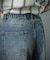【WEB限定/12oz デニム】ウエストシャーリング ５ポケット ワイドストレートパンツ