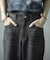 【WEB限定/12oz デニム】ウエストシャーリング ５ポケット ワイドストレートパンツ