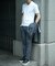 【ACTIVE TAILOR/アクティブテイラー】シルケットスムースVネックTシャツ＜接触冷感 / UVカット＞