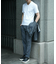 【ACTIVE TAILOR/アクティブテイラー】シルケットスムースVネックTシャツ＜接触冷感 / UVカット＞