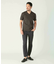 【ACTIVE TAILOR/アクティブテイラー】シルケットスムースVネックTシャツ＜接触冷感 / UVカット＞