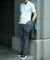 【ACTIVE TAILOR/アクティブテイラー】シルケットスムースVネックTシャツ＜接触冷感 / UVカット＞