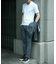 【ACTIVE TAILOR/アクティブテイラー】シルケットスムースVネックTシャツ＜接触冷感 / UVカット＞