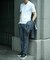 【ACTIVE TAILOR/アクティブテイラー】シルケットスムースVネックTシャツ＜接触冷感 / UVカット＞
