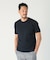 シェブロン柄リンクスジャカードTシャツ<接触冷感><抗菌防臭>
