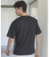 パネル切り替え 異素材コンビクルーネックＴ