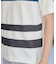 ニット切り替え ボーダー ポンチTシャツ