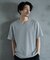 ランダムテレコ フェイクレイヤード VネックTシャツ