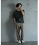 ランダムテレコ フェイクレイヤード VネックTシャツ
