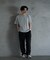 ランダムテレコ フェイクレイヤード VネックTシャツ