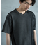 ランダムテレコ フェイクレイヤード VネックTシャツ