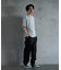 ランダムテレコ フェイクレイヤード VネックTシャツ