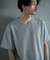 ランダムテレコ フェイクレイヤード VネックTシャツ
