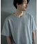 ランダムテレコ フェイクレイヤード VネックTシャツ