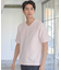タックジャガードVネックTシャツ