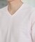 タックジャガードVネックTシャツ