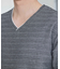タックジャガードVネックTシャツ