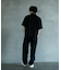 ペーパーナイロンワンタックワイドテーパードパンツ