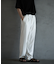 リネン混ワンタックワイドテーパードパンツ