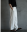 リネン混ワンタックワイドテーパードパンツ