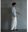 リネン混ワンタックワイドテーパードパンツ