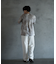 リネン混ワンタックワイドテーパードパンツ