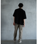 リネン混ワンタックワイドテーパードパンツ