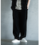 リネン混ワンタックワイドテーパードパンツ