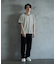 リネン混ワンタックワイドテーパードパンツ