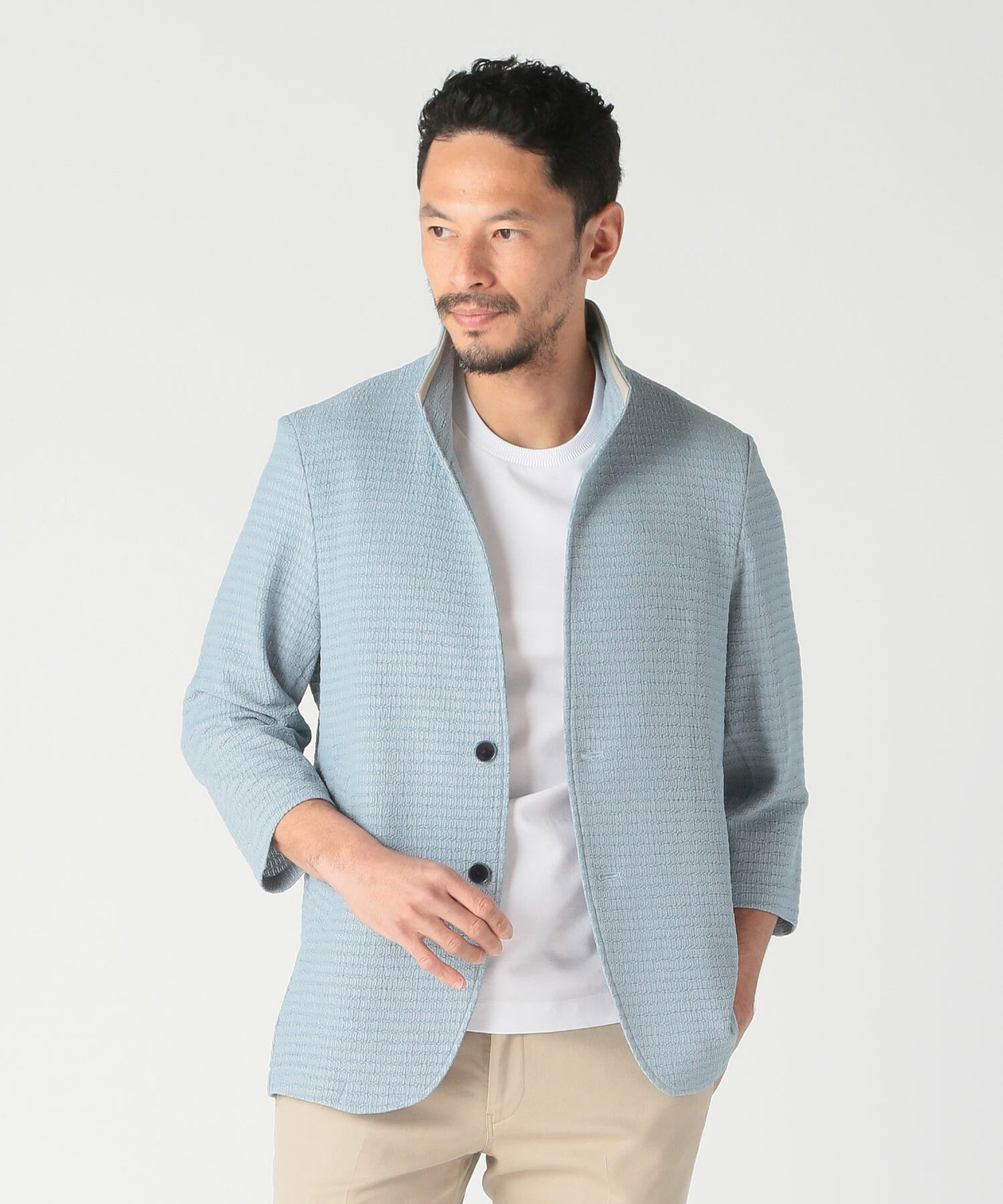 トリコットジャージ素材カットジャケット